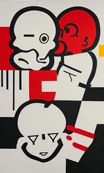"Sistemas de emoción", 2024 (acrílico sobre lienzo)
