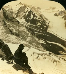 Los glaciares Tasman y Rudolph, Alpes del Sur, Nueva Zelanda, c1909