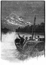 Ilustración de la novela de Jules Verne “El soberbio Orinoco”, Edición Hetzel / Viajes Extraordinarios 1898