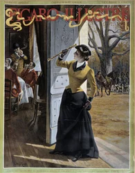 Mujer en traje de caza - en "Figaro Illustrated" de octubre de 1895