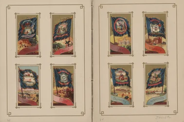 Banderas de todas las naciones y los Estados Unidos de América - Páginas 33 y 34, 1887