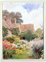 Los jardines de la casa solariega, Cleeve Prior, Worcestershire