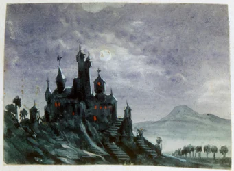 Castillo fantástico a la luz de la luna I, 1820-1876