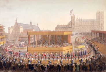 Procesión de coronación del rey Jorge IV, Westminster, Londres, 10 de julio de 1821