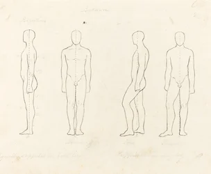Extensión del movimiento, vista frontal y lateral equilibrada, apoyada en una pierna
