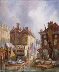 Mercado de Hungerford, Westminster, Londres, c. 1810
