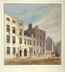 La antigua oficina de pagos de la Marina, Old Broad Street, Ciudad de Londres, 1811