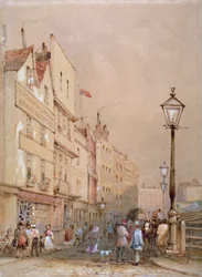 Vista del Mercado de Smithfield, Ciudad de Londres, 1844