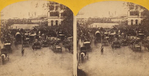 Recepción de la embajada japonesa en la batería, 1860