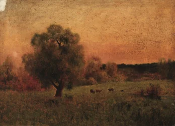Vacas en el campo (óleo sobre lienzo)