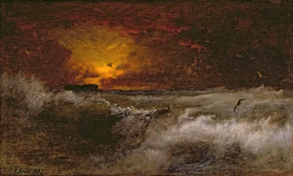 Puesta de sol sobre el mar, 1887