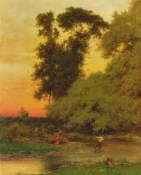 Puesta de sol, Pompton, Nueva Jersey
