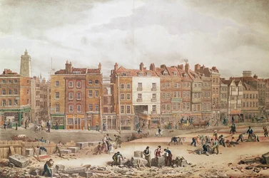 Vista de High Street Southwark siendo la antigua carretera