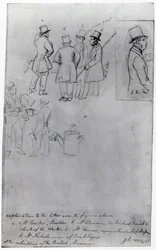 Constructores y topógrafos en la reconstrucción del Museo Británico, 1844