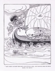 Y atraparon el barco y lo guiaron, y lo pasaron de mano en mano, de Los Héroes publicado por George Allen y Unwin 1929