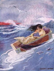 Lejos y hacia el mar flotaron la madre y el bebé, de Los Héroes publicado por George Allen y Unwin 1929
