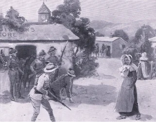 Los señuelos de Bethune, de Después de Pretoria: La Guerra de Guerrillas publicado por Harmsworth Bros Limited, 1901