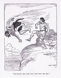 Lo pateó por el acantilado en el mar, de Los héroes publicado por George Allen and Unwin 1929