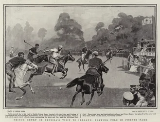 Visita del Príncipe Enrique de Prusia a Irlanda, jugando al polo en Phoenix Park