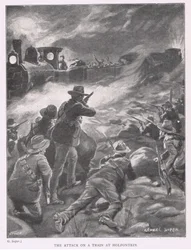 El ataque a un tren en Holfontein