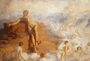 Prometeo consolado por los espíritus de la tierra 