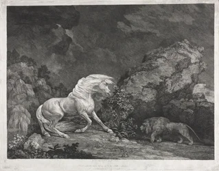 Un caballo asustado por un león, 1777