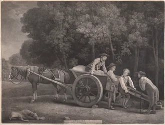 Trabajadores, grabado por el artista, pub. 1789