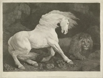 El Caballo y el León, 1770 (mezzotinta)