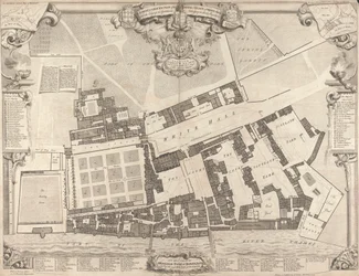 Levantamiento topográfico y parcelación del Palacio Real de Whitehall
