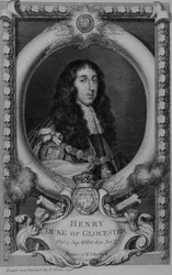 Enrique, Duque de Gloucester (1639-60) Hermano menor de Carlos II, grabado por el artista