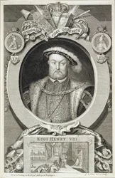 Enrique VIII (1491-1547), después de una pintura en la Galería Real en Kensington