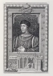 Enrique VI (1421-71) Rey de Inglaterra 1421-66 y 1470-71, después de un retrato en el Palacio de Kensington, grabado por el artista