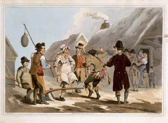 El Arado del Tonto, grabado por Robert Havell el Viejo, publicado en 1814 por Robinson y Son, Leeds
