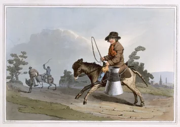 El Niño de la Leche, grabado por Robert Havell el Viejo, publicado en 1814 por Robinson y Son, Leeds