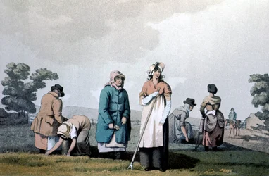 Lowkers - mujeres que desyerban maíz, 1814