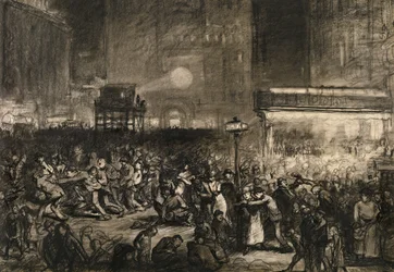 Noche Electoral en Times Square, 1906