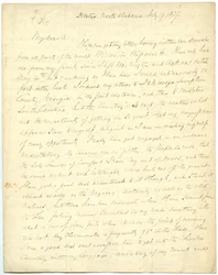 Carta incompleta [de G.W. Featherstonhaugh], Decatur, NC, a Col. Abert [John James Abert], 19 de julio de 1837