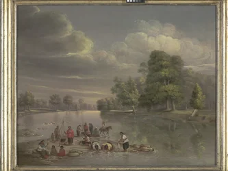 Escena en el Wabash (óleo sobre lienzo)