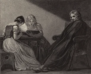 Milton dictando a sus hijas