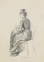 Niña con traje de montar