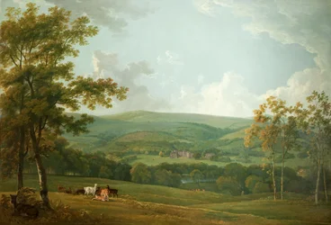 Vista lejana de Towneley Hall, c.1777