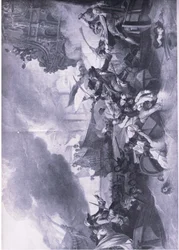 La batalla de La Hogue, 23-24 de mayo de 1692: Destrucción de la flota francesa, ilustración de British Battles on Land and Sea, 1915