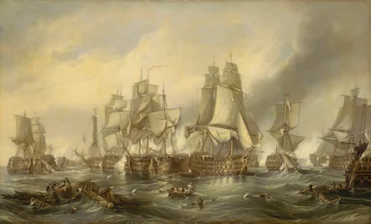 La batalla de Trafalgar, 21 de octubre de 1805, c.1836 (óleo sobre lienzo)