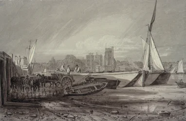 Palacio de Lambeth y iglesia desde Millbank
