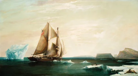 El yate "Isabel" en el primer viaje a Smith Sound