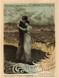 Póster para la Ópera Louise de Gustave Charpentier, 1900