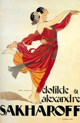 Bailarines Clotilde y Alexandre Sakharoff 1921 (cartel)