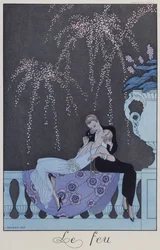 Fuego, de "Falbalas  Fanfreluches, Almanach des Modes Présentes, Passées et Futures" (Falbalas y Fanfreluches, Almanaque de modas presentes, pasadas y futuras)