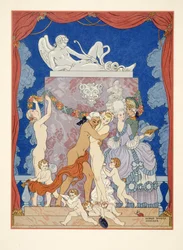Ilustración de "Les Liaisons Dangereuses" de Pierre Choderlos de Laclos (1741-1803) pub. 1934 (impresión en plantilla)