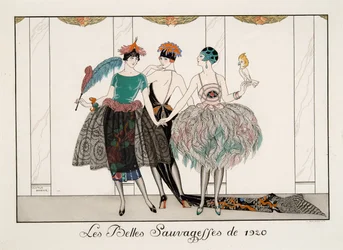 Les Belles Sauvagesses de 1920, grabado de H. Reidel